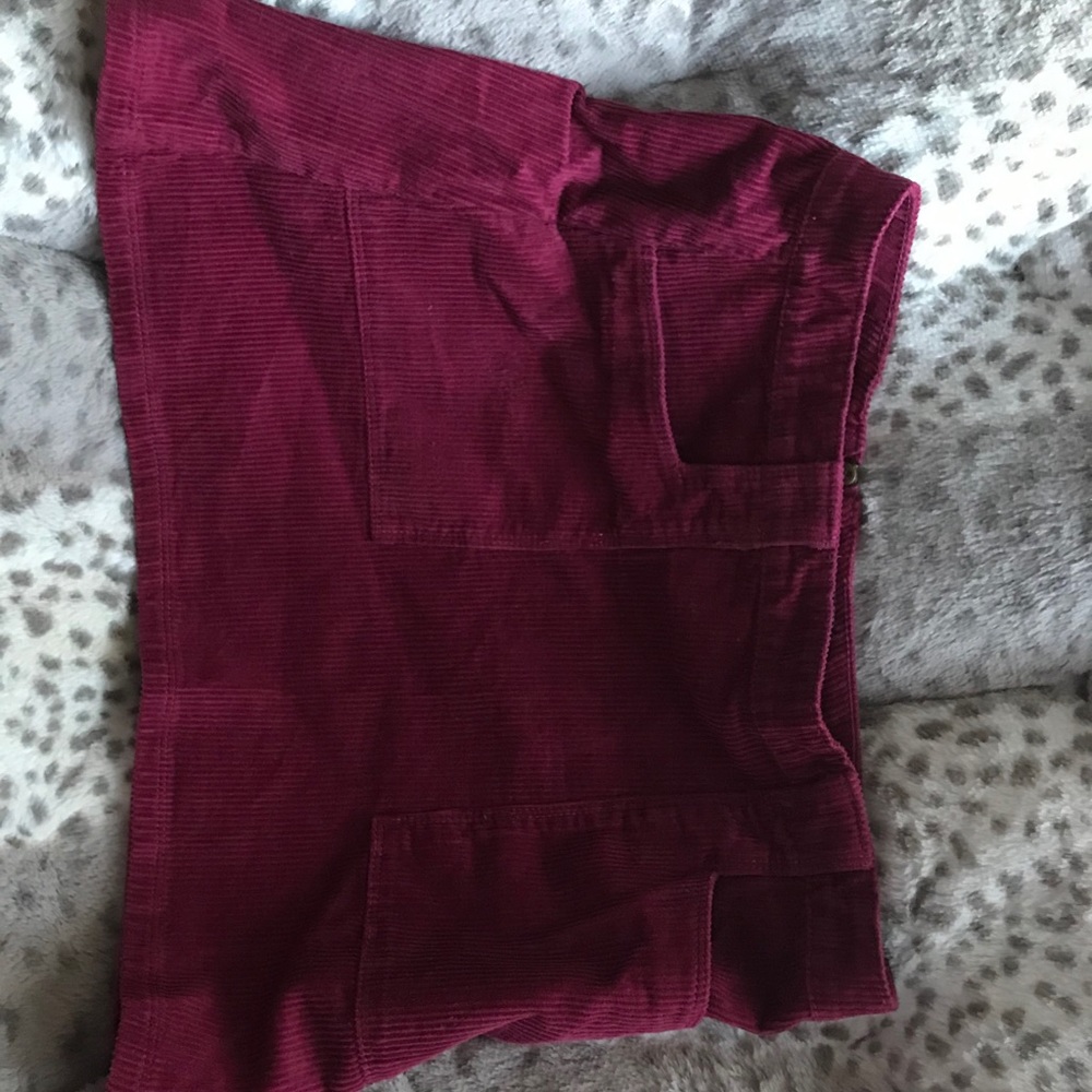Burgundy corduroy forever 21 skirt